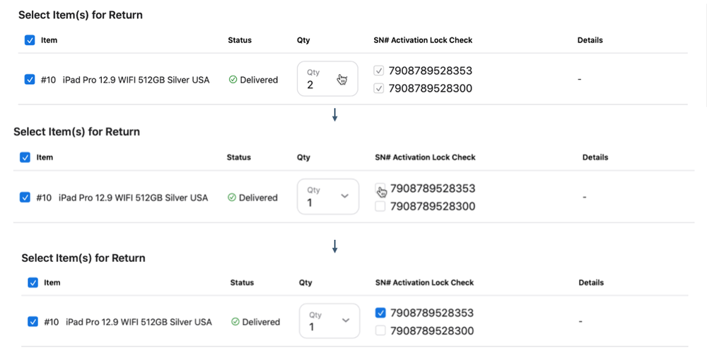 Before and after comparison of the personalization modal, showing the collapsed action window pattern